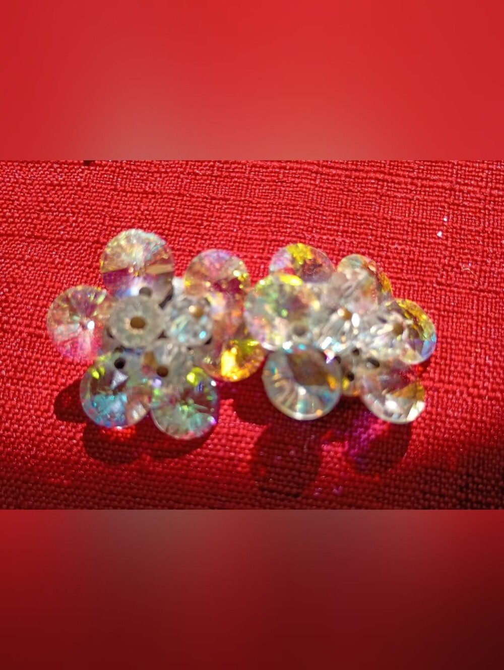 Crystal Aurora Borealis Beaded Bracelet - Clear